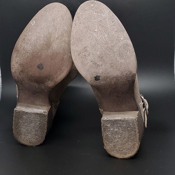 NAUGHTY Monkey | Pascal Fine Metallic Combat Moto Boots Size 6 - Picture 10 of 11